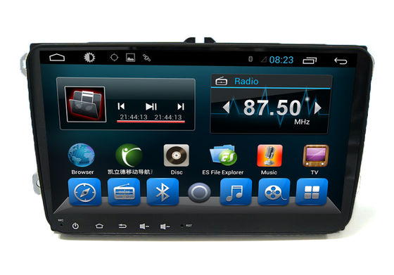 China 2 DIN-de Auto Stereo van de Vierlingkern Navigatie de Van verschillende media Systeem van Volkswagen GPS voor Tiguan leverancier