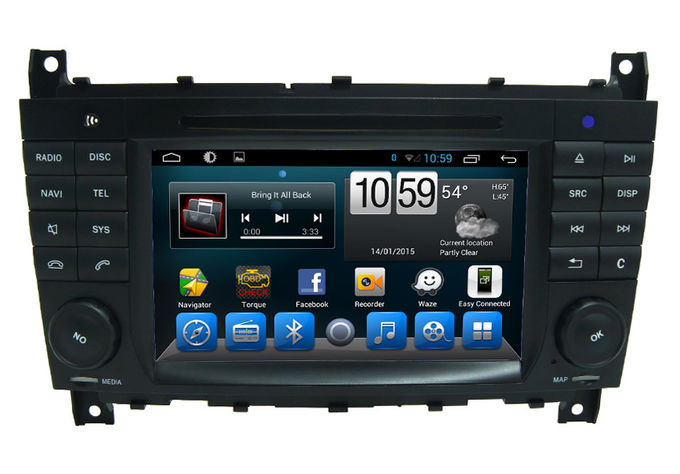 HD videoauto Centrale Multimedia GPS voor Benz van de c-Klasse het Androïde Systeem Vierlingkern